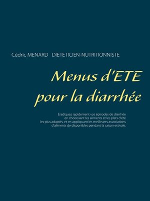 cover image of Menus d'été pour la diarrhée